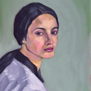 Girl with Peaceful Look