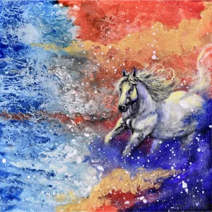 Horse Running Trough the Cosmos